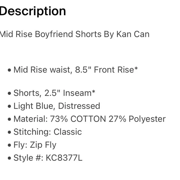 Kancan Women's Distressed Denim Shorts - Blue - Picture 7 of 7